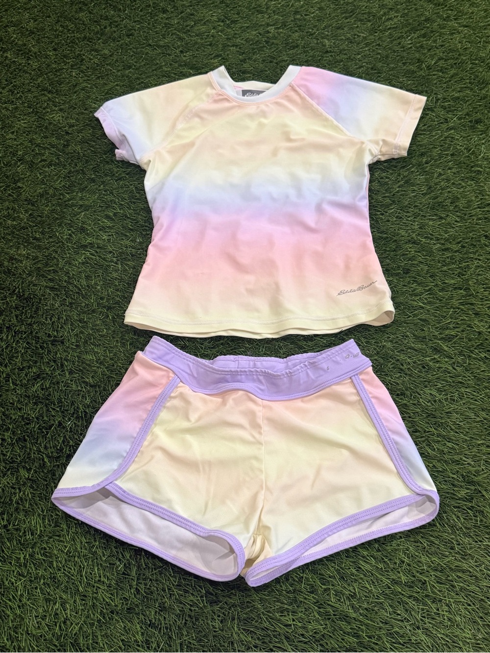 Eddie Bauer Swimsuit Set - Rashguard Top and Swim Shorts